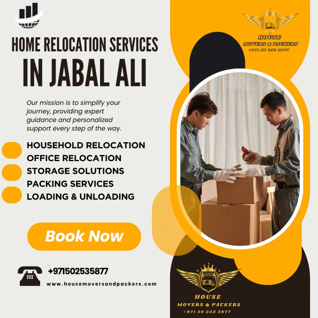 Home Relocation Services In Jabal Ali | +971502535877 black and beige modern logistics services instagram post (6)