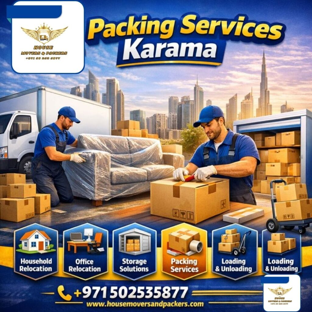 Packing Services Karama | +971502535877 packing services karama