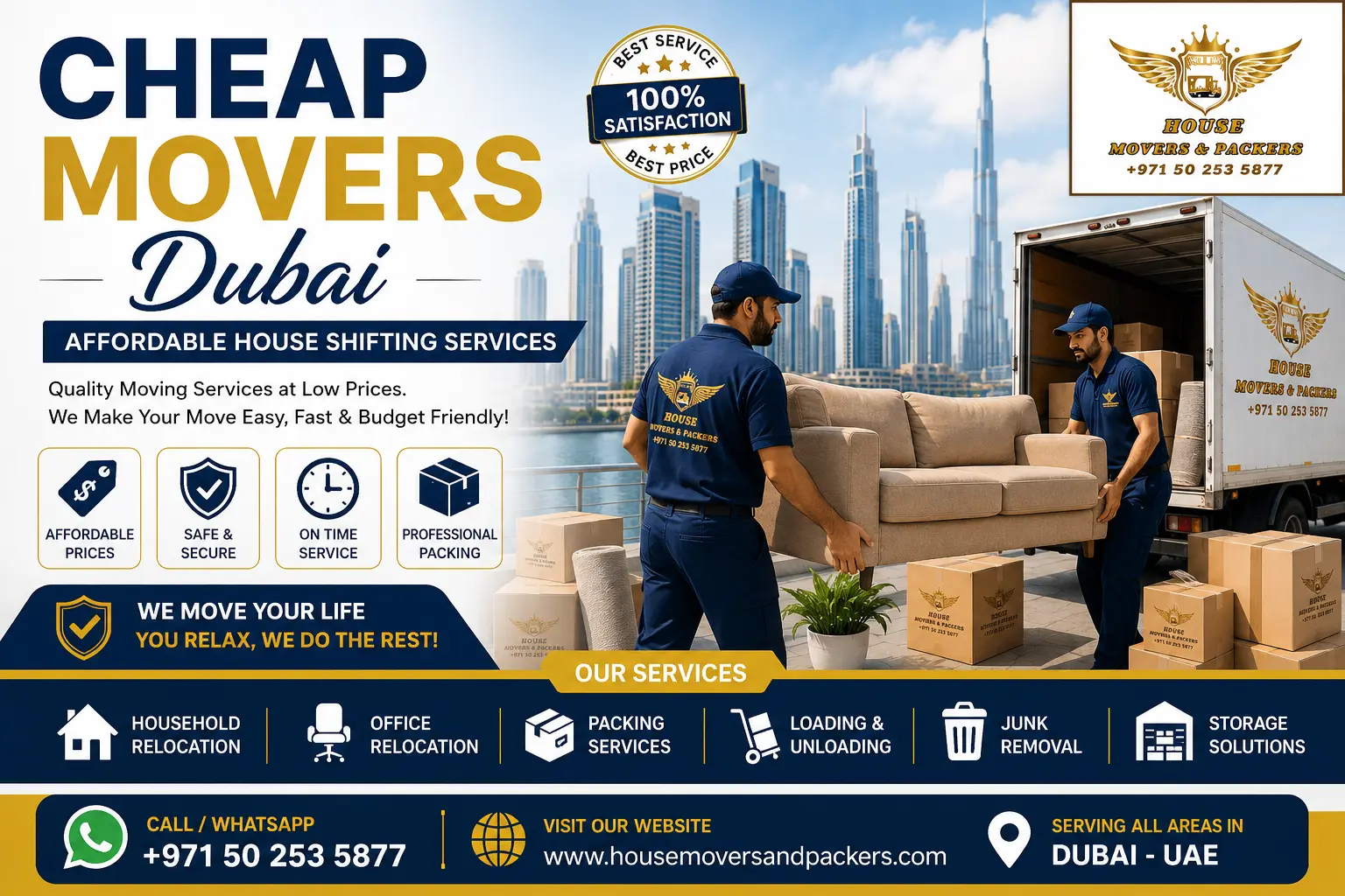 Cheap Movers Dubai | Affordable House Shifting Services