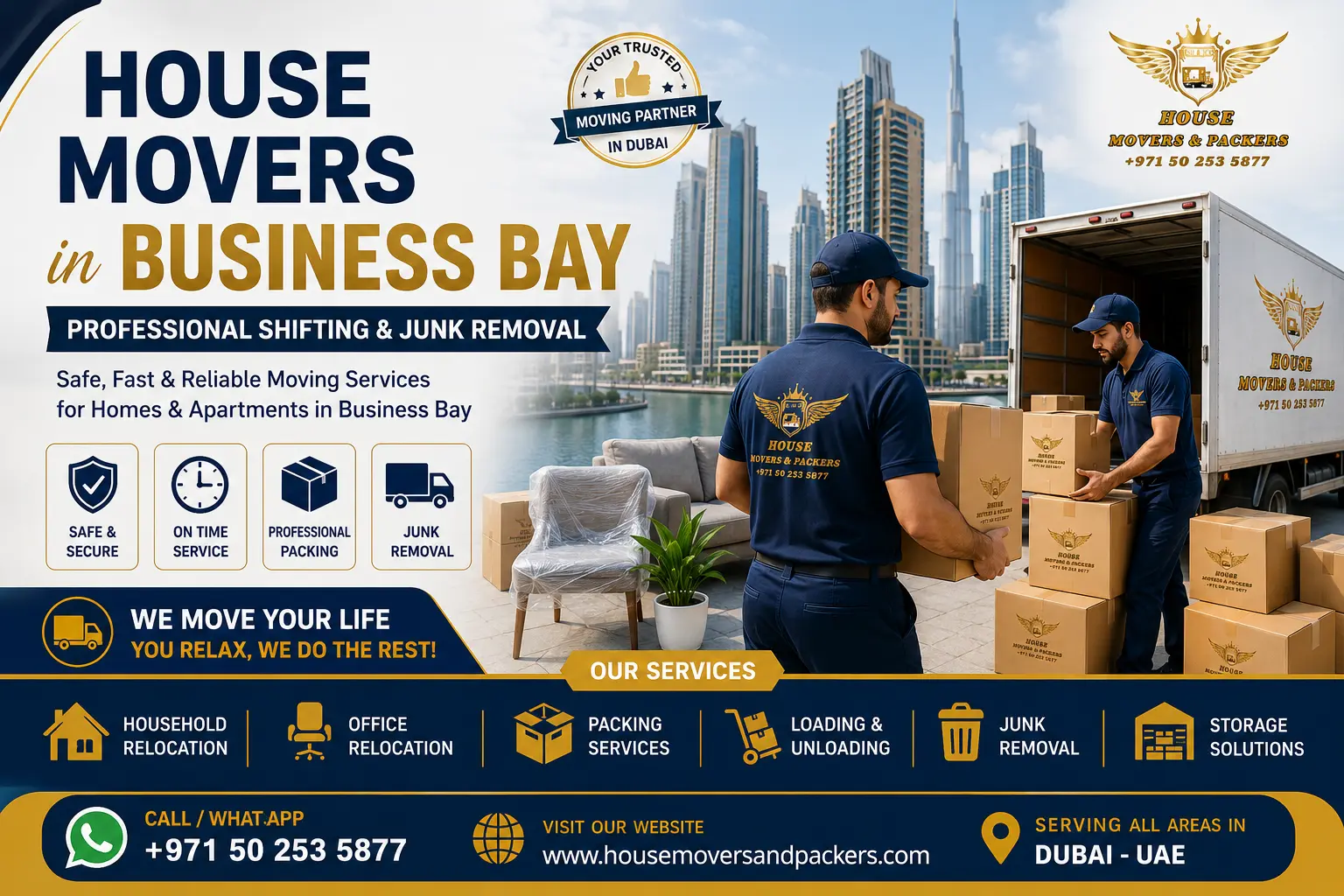 House Movers in Business Bay – Shifting & Junk Removal