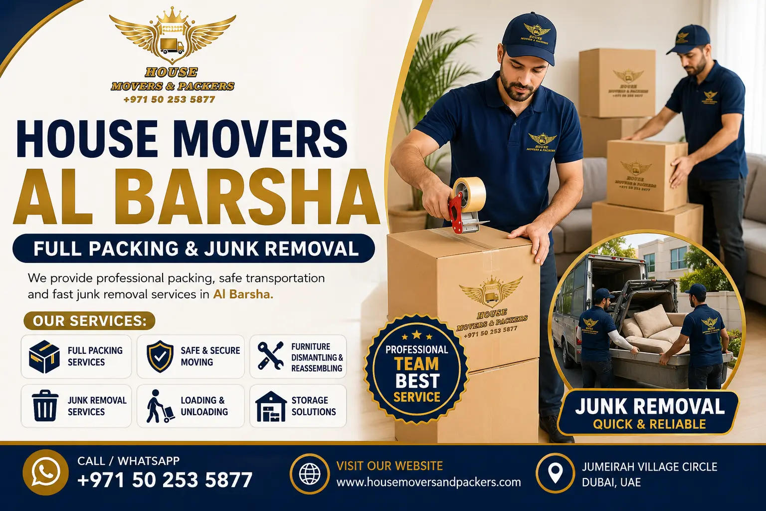 house movers Al Barsha Dubai villa shifting professional team
