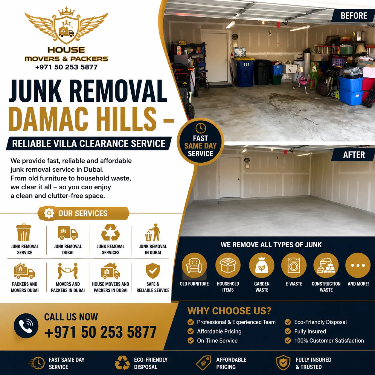 junk removal damac hills fast clearance service