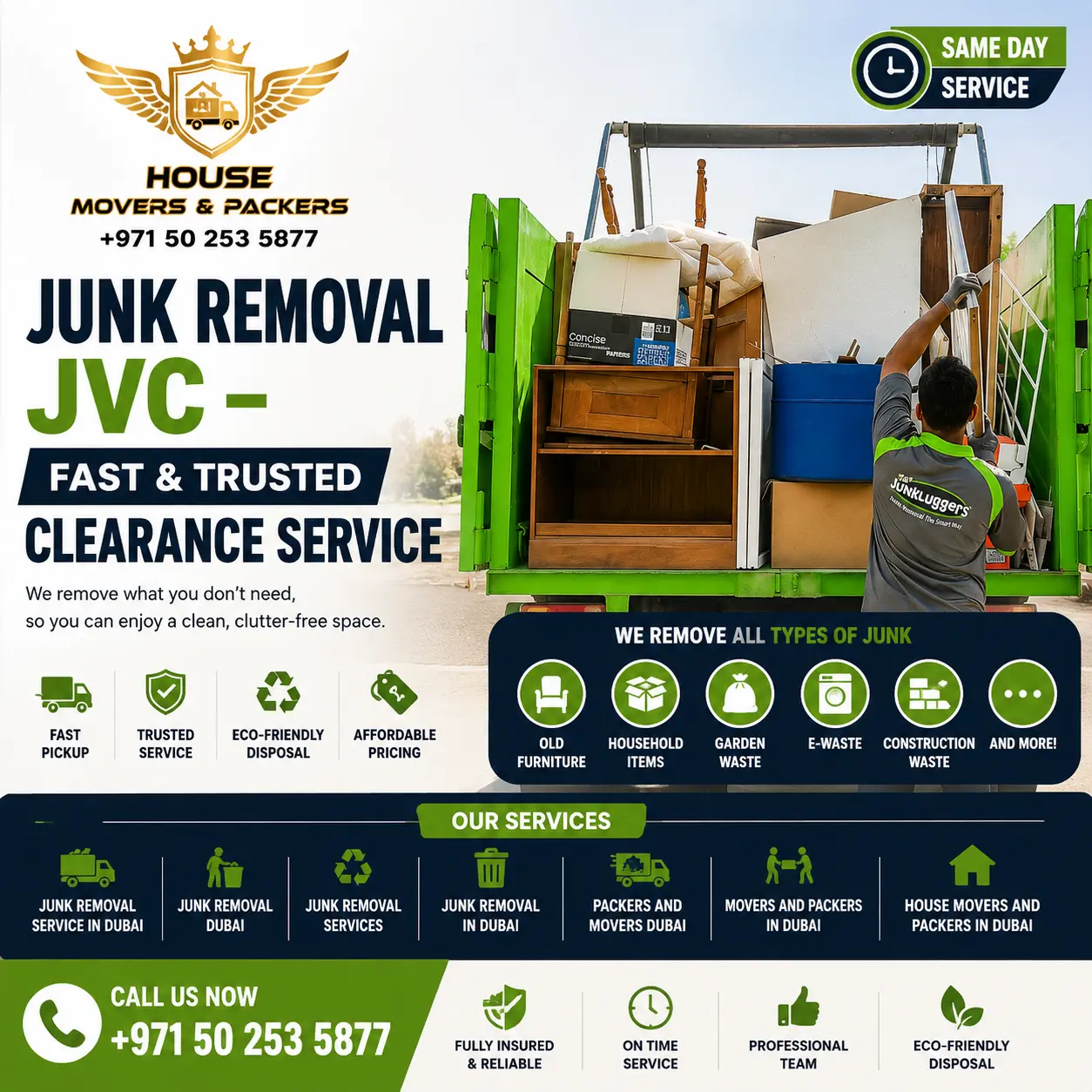 junk removal jvc – Fast Same Day Clearance